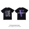 Vlone saludo manga corta V grande dragón chino limitado Fujiwara Hao Guanxi Wang Yibo con suelto pareja hombres