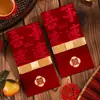 2025 Nuevo Sobres Rojos de Boda con Felpa de Regalo de Alto Nivel Especial para Mejores Amigos, Paquete Rojo Plano de Alto Nivel de Mil Yuanes
