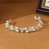 Joyería transfronteriza para novia, tocado de hojas de árbol de plata con diamantes de imitación coreanos, accesorios para el cabello de boda, accesorios para vestidos, accesorios.