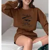 Sudadera de Cuello Redondo para Mujer Patrón Walk Byfaith Exportación Transfronteriza Amazon Wish Comercio Electrónico Temu Una Pieza Al por Mayor