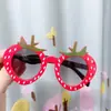 Gafas de Sol para Niños Lindas de Dibujos Animados Fresa Niños y Niñas Gafas de Sol para Bebés Protección UV Gafas de Sol de Verano Modernas
