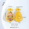 Pu Zuoqiang Conservación del Color Oro Arena Accesorios DIY Mazo Vajra Zakhilaam Amarillo Dios de la Riqueza Thangka Colgante de Collar de Tíbet para Mujeres