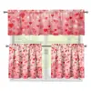 Promoção Quente da Amazon Dia dos Namorados Conjunto de Bandeau Estampado Europeu para Cortina Três Peças Quarto Varanda Proteção Solar Atacado