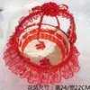 Cesta de flores para daminha de casamento cesta de presente manual cesta de flores de bambu cesta de flores de bambu cesta de flores para noiva suprimentos de casamento portáteis