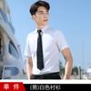 Camisa blanca de manga corta elástica de 5 colores para hombre y mujer, camisa de vestir de negocios para hombre, oficina de ventas de tienda 4S, camisa de banco