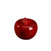 Talla de Madera Manzana Sándalo Rojo Seda Dorada Nan Adorno Regalo de Navidad Caja de Regalo