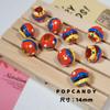 Cuentas pintadas a mano hamburguesa cadena para teléfono móvil DIY encaje punto joyería hecha a mano cuentas sueltas accesorios colorido ins accesorios nicho