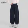 Pantalones para Niñas Xiao Feite 2026 Otoño Nueva Llegada Joggers con Puños Elásticos Tallas Mediana y Grande Moda Infantil Pantalones Casuales Pantalones Largos para Niños