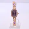 Reloj de Pulsera Digital para Mujer con Incrustaciones de Diamantes Estilo Inglés, Modelo Nuevo, Elegante Diseño Ovalado y Cuadrado, Exquisito y de Moda