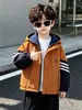 Chaqueta de invierno para niño con forro polar y mangas con cordón, diseño reversible, estilo coreano, abrigo de algodón engrosado para niños, calidad de exportación