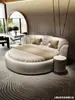 Boda Dormitorio Romántico Redondo Francés Doble Persona Alojamiento Sencillo Pareja Lujo Grande Redondo Dormitorio Principal Cama de Princesa Cama Europea Vino
