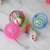 Juguete para gato palo divertido para gato bolígrafo láser para gato pluma palo divertido para gato cuerda colorida ratón pez payaso traje suministros de juguete