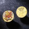 Moeda comemorativa do Pikachu, moeda de anime Pokémon, moeda comemorativa Baokemeng Around, moeda de metal fundido banhada a ouro