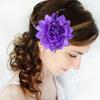 Horquilla de malla con plumas de rosa para novia, accesorio para el cabello con flores para danza, para mano de tela, ideal para actuaciones infantiles.