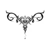 Adesivo de Tatuagem Succubus Amoroso Ervas Semi-Permanente À Prova D'água Duradouro Textura Simples Elegante Artificial Sexy Tatuagem Feminina