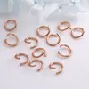 Anillo de conexión de acabado para pulsera de collar DIY, anillo abierto de acero inoxidable color oro 18k, se puede cerrar, material para pulsera de mano