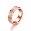 2mm4mm6mm aço inoxidável fosco ouro rosa anel passo anel simples moda europeia e americana anel de aço titânio