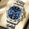 Reloj cronógrafo multifuncional de cuarzo para hombre, marca Kingston, venta al por mayor, reloj de negocios resistente al agua.