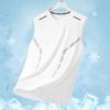 Nuevo Chaleco de Seda Helada de Secado Rápido para Verano Hombres Verano Hombres Deporte Fitness Correr Placa Vacía Se Puede Abrir en Dos Camisetas sin Mangas