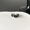 Pulsera retro de alta gama con estrella de mango, anillo neutro oscuro, moderna, genial, abierta, ajustable para pareja, lujo ligero, pulsera personalizada