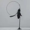 Caña de Juguete para Gatos con Ventosa Fuerte, Varilla Larga de Alambre de Acero, Juguete de Plumas para Gatos, Entretenimiento Propio, Alivio del Aburrimiento, Juguete Duradero para Mascotas
