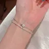 Pulsera Estrella Brillante, Pulsera de Lujo Ligero de Nicho de Gama Alta, Estilo Simple, Temperamento Exquisito, Versátil para el Día a Día, Pulsera de Doble Capa