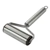 Rolo de Massa de Aço Inoxidável Cozinha Rolo de Uma Mão Rolo de Massa Economizador de Mão de Obra para Massa de Pãozinho, Massa de Pastel e Massa de Macarrão