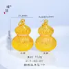 Colgante de hebilla con cierre Ruyi de calabaza de loto de Puzuo, chapado en oro, resistente al color, para mujer.