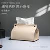En stock caja de pañuelos para coche estilo europeo bolsa de pañuelos de cuero PU cubierta de pañuelos a prueba de polvo para el hogar se puede imprimir logo