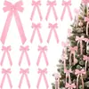 Corona de Adviento de Cinta de Terciopelo Cruzada Lazo Regalo Hogar Árbol de Navidad Chimenea Válvula Decoración Adornos