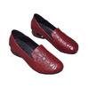 Zapatos Casuales de Moda, Piel Suave, Suelas Blandas, Zapatos de Piel para Mujer No Abrasivos, Zapatos Rojos Casuales, Zapatos para Mujer de Punta Redonda y Tacón Bajo