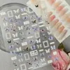 Pegatinas de Arte para Uñas Mariposa Azul Hielo Soñador 5D en Relieve Mariposa Azul Tridimensional Pegatinas para Uñas DIY Decoración Estilo Ca