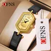 Reloj de Cuarzo OFNS con Diseño Hexagonal Simple Impermeable Regalo para Mujeres de Negocios Reloj de Pulsera de Moda Reloj Pequeño de Lujo Ligero