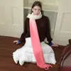 Bufanda de Lana Mezclada con Degradado Teñido Colgante Estilo Diseñador para Mujer, Ambiente Invernal, Suave y Suave, Estilo Coreano