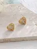 Nuevos pendientes de acero de titanio de moda, pequeños, con fragancia, lisos, de amor, accesorios para pendientes de mujer simples al por mayor