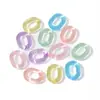 Acrílico Transparente 24X18Mm Fivela de Corrente Argola Aberta DIY Corrente para Celular Chaveiro Corrente para Óculos Kit de Material para Bolsa