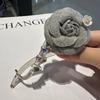 Macaron Camellia Flower Strass Twist Clip Hairpin Novo Estilo Feminino One Word Grab Clip Elegante Meio-Tie Hindhead Hairpin