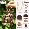 Sonajeros de Cáscara de Semilla Naturales, Carrillones de Viento Hechos a Mano, Campanas Colgantes para Sanación con Sonido, Colgantes de Frutas de Plantas, Adornos Colgantes para Mochila y Coche