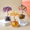 Adorno de Árbol de Dinero de Cristal para Decoración de Escritorio en Casa y Oficina, Frasco de Vidrio con Fragmentos de Cristal, Árbol de la Fortuna Regalo