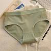 Ropa interior de algodón transpirable para mujer, de cintura media, color nuevo algodón de azúcar, bragas para niña