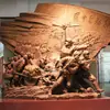 Escultura de Fibra de Vidrio de un Soldado del Ejército Rojo de Aspecto Cobrizo, Escultura Temática de Cultura Roja para Salón Conmemorativo Exterior, Plaza y Paisaje de Jardín