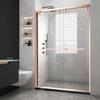 Pantalla de Acero Inoxidable Puerta Doble Corrediza Sala de Ducha Forma Recta Extremadamente Estrecha Separación Seca y Húmeda Partición de Ducha Silenciosa Baño