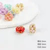 Pulsera de Cuerda para la Mano Nudo Flor de Durazno Tejida a Mano Pura Pulsera Cuentas Espaciadoras Accesorios DIY Semi-Terminado Nudo Plano Anillo Dorado