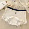Pantaletas de algodón de tiro medio para mujer, 10A antibacterianas, entrepierna extendida, estilo universitario, bóxers pequeños, algodón puro, algodón Clase A, ropa interior para mujer talla grande