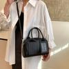 Bolso Boston de mano para mujer, bonito bolso de hombro informal de moda de invierno 2024, bolso cruzado combinable para ir al trabajo.