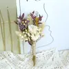 Buquê de flores secas de 20cm rosa flor real gipsofila margarida coelho decoração de casamento feita à mão presente de feriado transfronteiriço