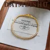 Moda Europea y Americana Simple Exquisito Estilo Pequeño Old Money Pulsera de Circonita Lujo Ligero Gama Alta Versátil Apilable Joyería