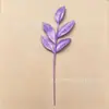 Ramas Navideñas Doradas de 33 cm con 6 Hojas, Suministradas por Amazon para Comercio Electrónico Transfronterizo, Decoración de Corona para Árbol de Navidad con Hojas Doradas