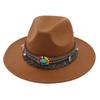 Ebay Sombrero de Copa Estilo Étnico Decoración de Gema Sombrero de Jazz Sombrero de Fieltro para Hombre y Mujer Sombrero de Felpa Mongol Sombrero Fedola Moderno