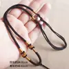 Colar com Fivela de Abacaxi Multicolorido Pingente de Corda Lanyard Corda de Joia de Fio Puro Corda de Lanyard Torcida Tecida à Mão